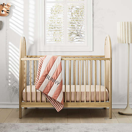 Canyon Natural Spindle Wood Convertible Baby Crib by Leanne Ford