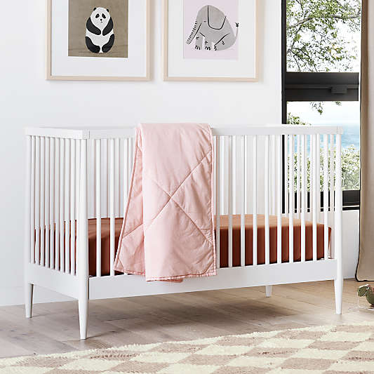 Hampshire White Wood Convertible Baby Crib