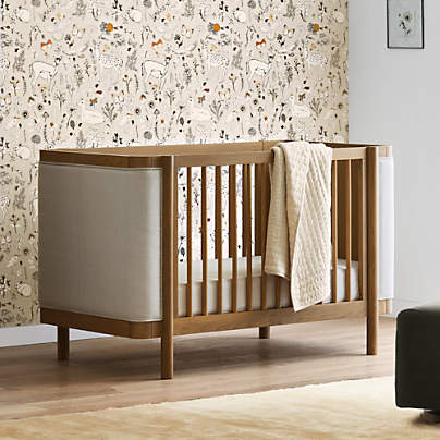 Redondo Upholstered Wood Convertible Baby Crib