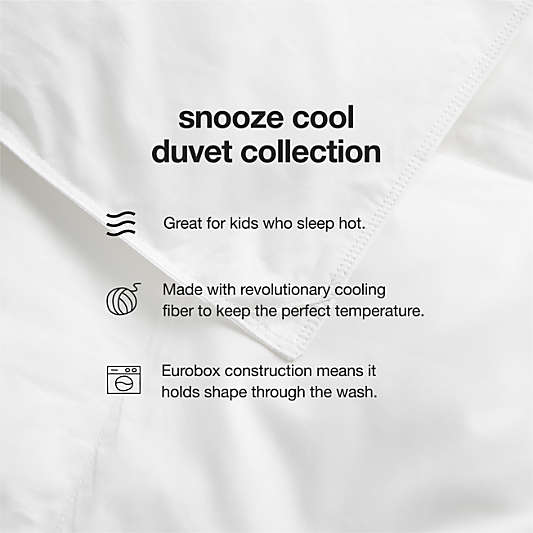 Snooze Cool Loft Down Alternative Organic Cotton Toddler Duvet Cover Insert