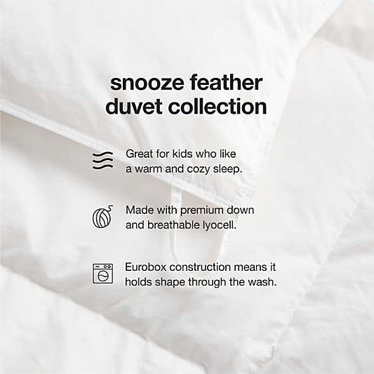 Snooze Feather Down/Lyocell Organic Cotton Kids Duvet Cover Insert