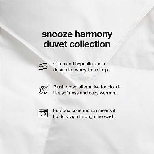 Snooze Harmony Eco Down Alternative Organic Cotton Toddler Duvet Cover Insert