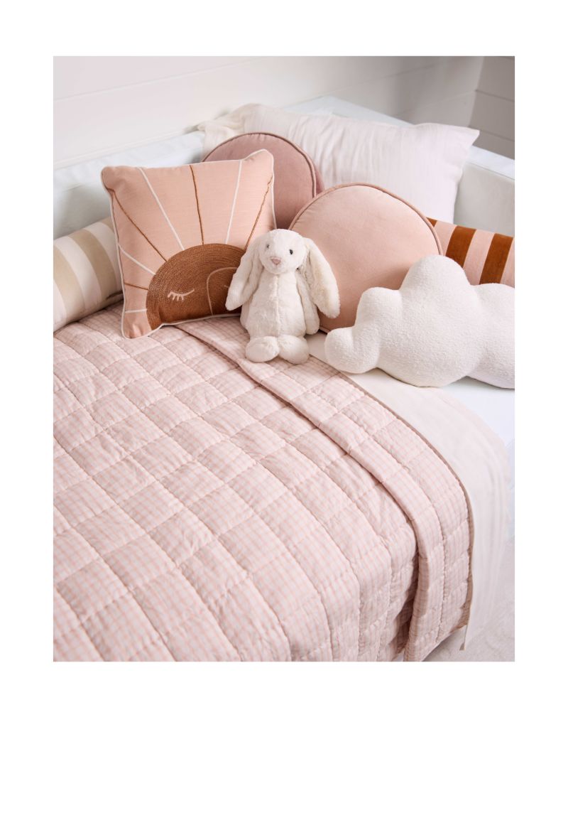 bedding with pillows