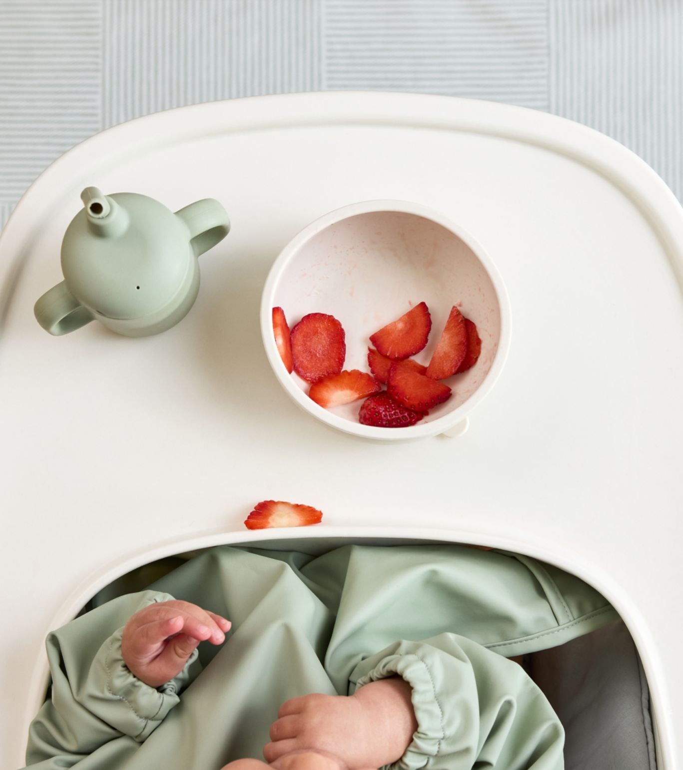 eating in high chair