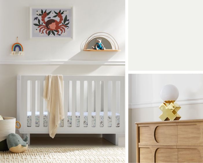 cream nursery dresser Cream Bone Inlay Dresser with Changing Tray - Transitional