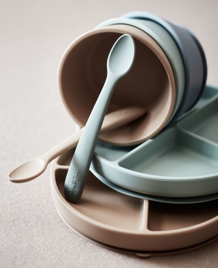 Mushie Baby Dinnerware, Tableware Bib Crate Kids