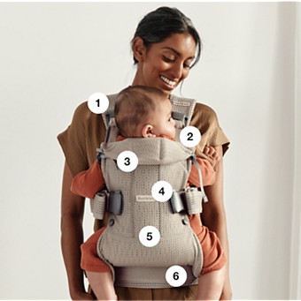 Babybjorn baby carrier one air silver mesh discount
