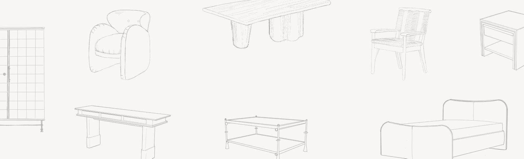 Estate Travertine and Metal 64" Rectangular Coffee Table with Shelf by Jake Arnold