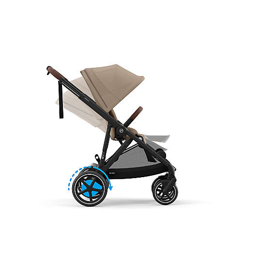 CYBEX Almond Beige with Black Frame e-Gazelle S Modular Baby Stroller