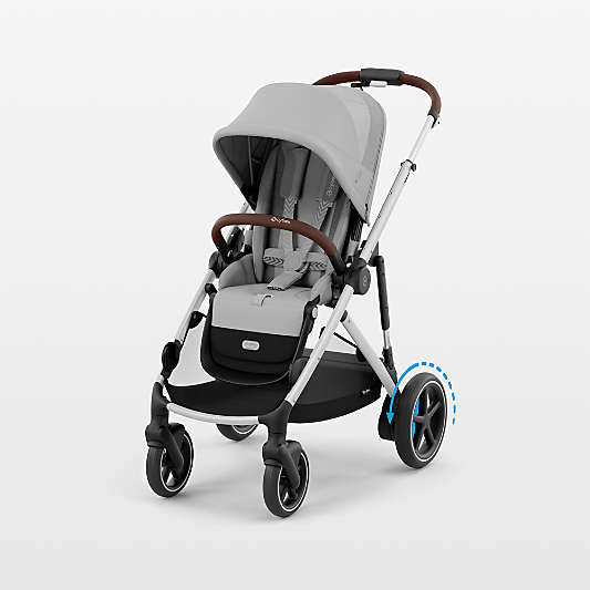 CYBEX Stone Grey with Silver Frame e-Gazelle S Modular Baby Stroller