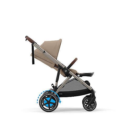 CYBEX Almond Beige with Taupe Frame e-Gazelle S Modular Baby Stroller