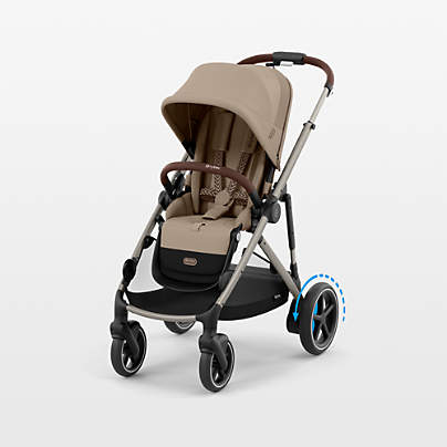 CYBEX Almond Beige with Taupe Frame e-Gazelle S Modular Baby Stroller