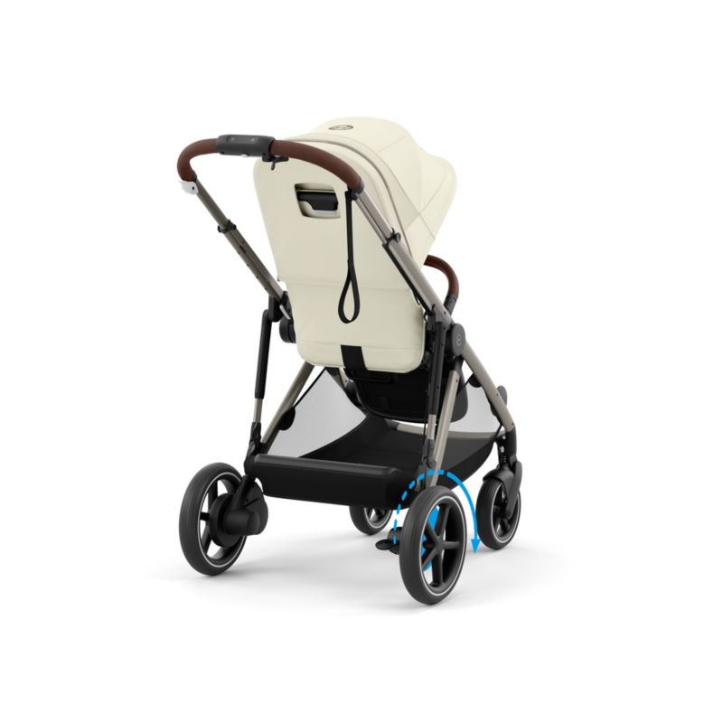 CYBEX Seashell Beige with Taupe Frame e-Gazelle S Modular Baby Stroller - image 2 of 7