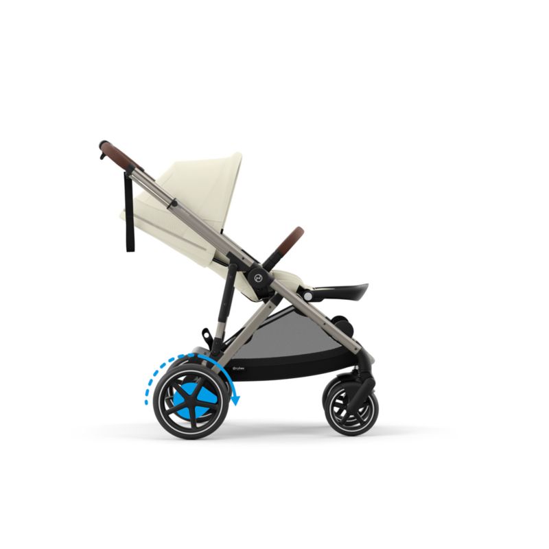 CYBEX Seashell Beige with Taupe Frame e-Gazelle S Modular Baby Stroller - image 1 of 7