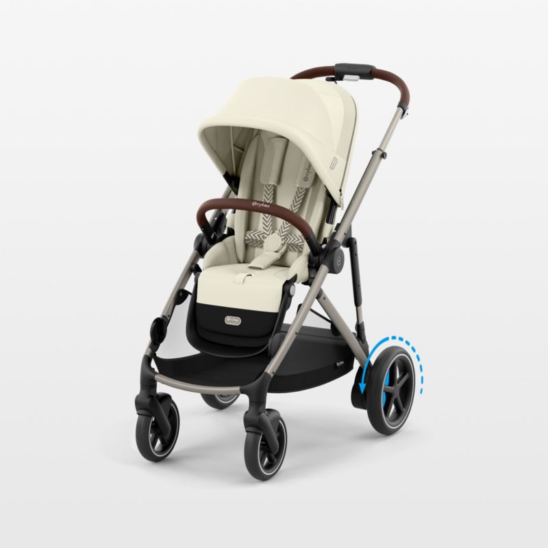 CYBEX Seashell Beige with Taupe Frame e-Gazelle S Modular Baby Stroller - image 0 of 7