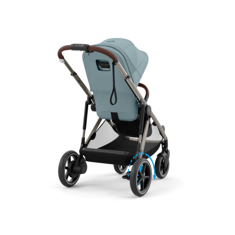 CYBEX Stormy Blue with Taupe Frame e-Gazelle S Modular Baby Stroller - image 2 of 7