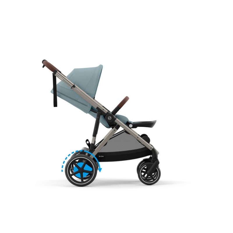 CYBEX Stormy Blue with Taupe Frame e-Gazelle S Modular Baby Stroller - image 1 of 7