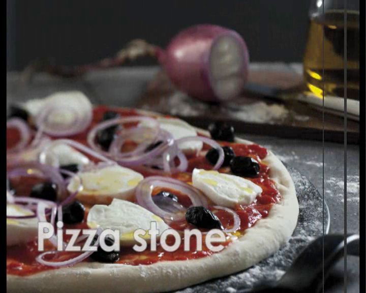 Play Emile Henry Black Ribbed Pizza Stone - video 1 of 1