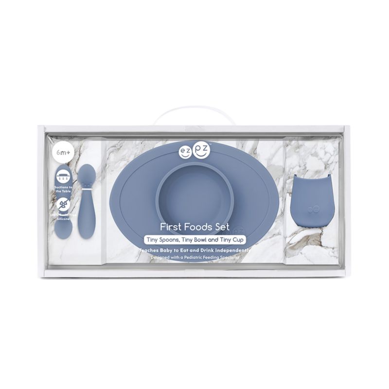 ezpz First Foods Baby Plate Set Indigo - image 3 of 5