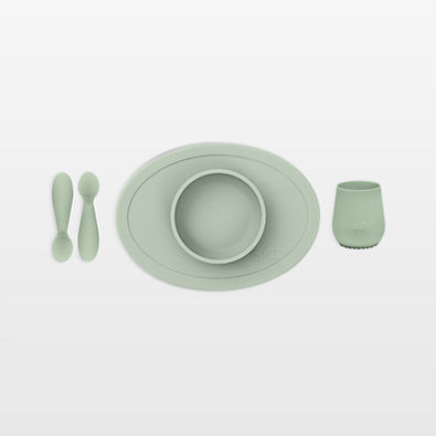 View ezpz First Foods Baby Plate Set Sage details