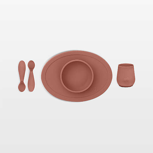 ezpz First Foods Baby Plate Set Sienna