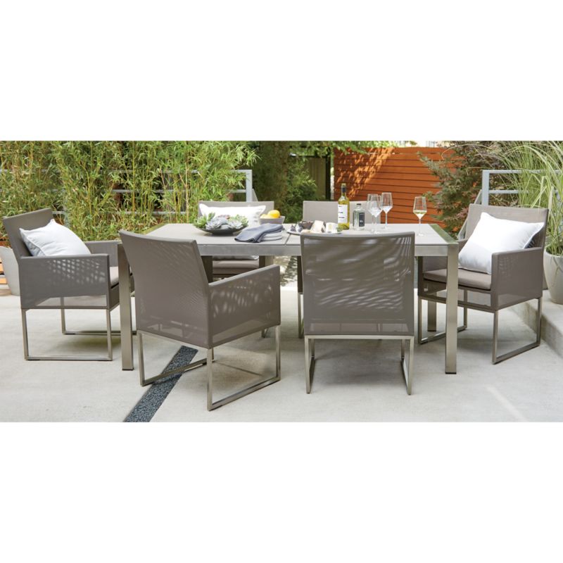 Dune Taupe Outdoor Dining Chair with Sunbrella ® Cushion