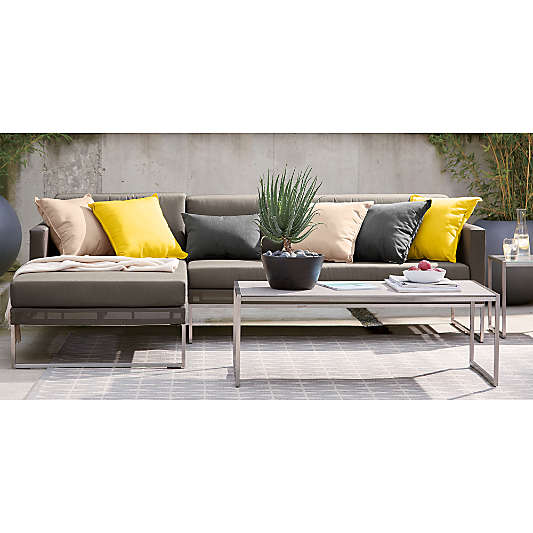 Dune Taupe Right Arm Loveseat with Sunbrella ® Cushions