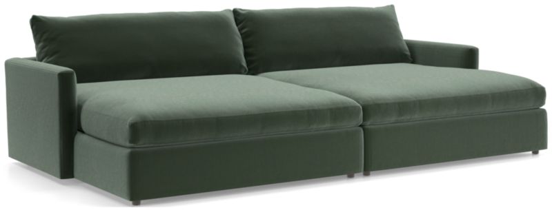 Lounge Deep 2-Piece Double Chaise Sectional Sofa + Reviews | Crate & Barrel