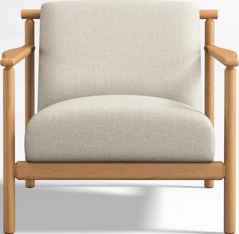 Natural wood accent chair discount