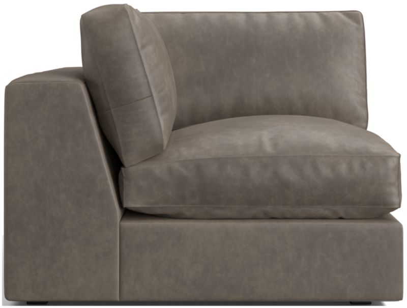 Oceanside Leather Corner Sectional Piece Crate & Barrel