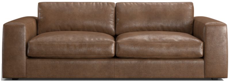 Oceanside 90" Low Leather Deep-Seat Sofa - image 0 of 10