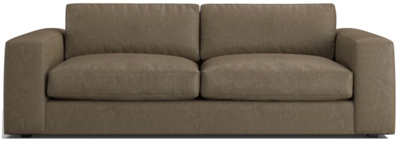 Oceanside 90" Low Leather Deep-Seat Sofa - image 0 of 10