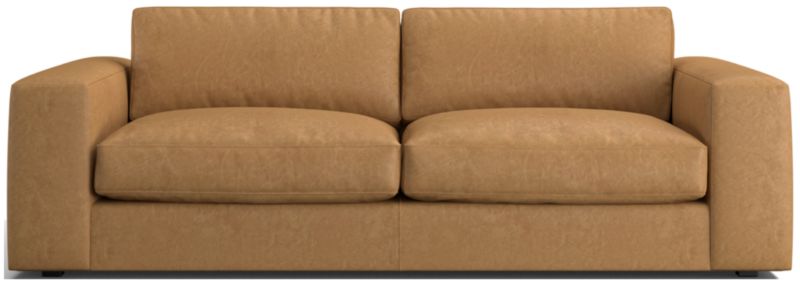 Oceanside 90" Low Leather Deep-Seat Sofa - image 0 of 10