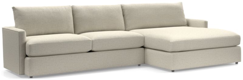 Crate and barrel lounge ii double chaise outlet