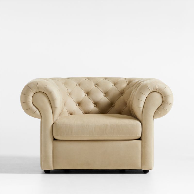 Gig Leather Chesterfield Chair by Leanne Ford + Reviews Crate & Barrel