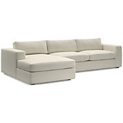 Oceanside Leather Deep-Seat Sofa