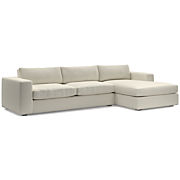 Oceanside Leather Deep-Seat Sofa