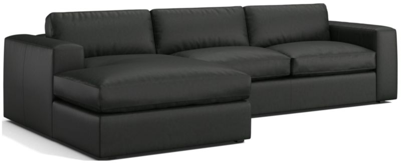 Oceanside Leather 2-Piece Chaise Sectional Sofa - image 0 of 8