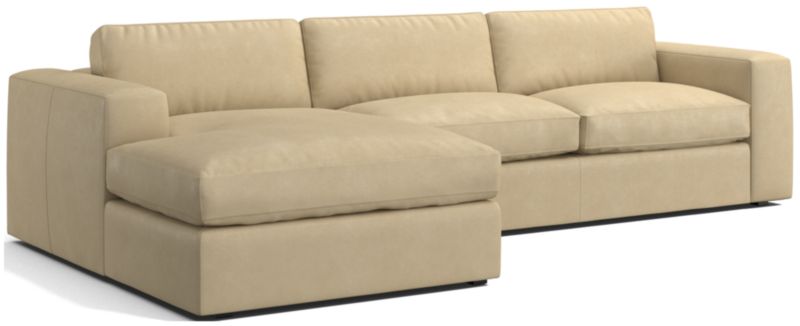 Oceanside Leather 2-Piece Chaise Sectional Sofa - image 0 of 7