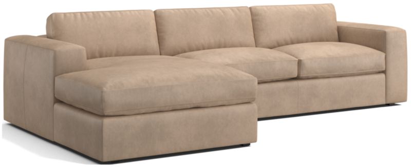 Oceanside Leather 2-Piece Chaise Sectional Sofa - image 0 of 8