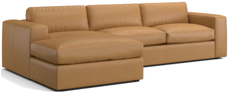 Oceanside Leather 2-Piece Chaise Sectional Sofa - image 0 of 7