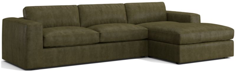 Oceanside Leather 2-Piece Chaise Sectional Sofa - image 0 of 6