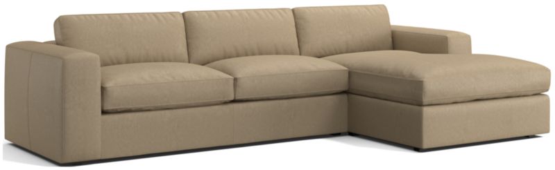 Oceanside Leather 2-Piece Chaise Sectional Sofa - image 0 of 6