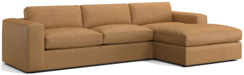 Oceanside Leather 2-Piece Chaise Sectional Sofa - image 0 of 6