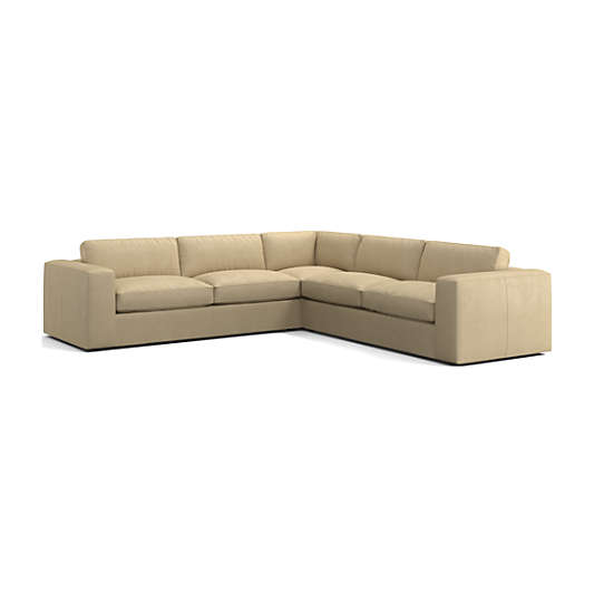 Oceanside Leather 3-Piece L-Shaped Sectional Sofa