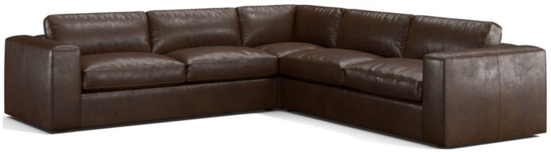 Oceanside Leather 3-Piece L-Shaped Sectional Sofa - image 0 of 6