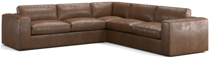 Oceanside Leather 3-Piece L-Shaped Sectional Sofa - image 0 of 6