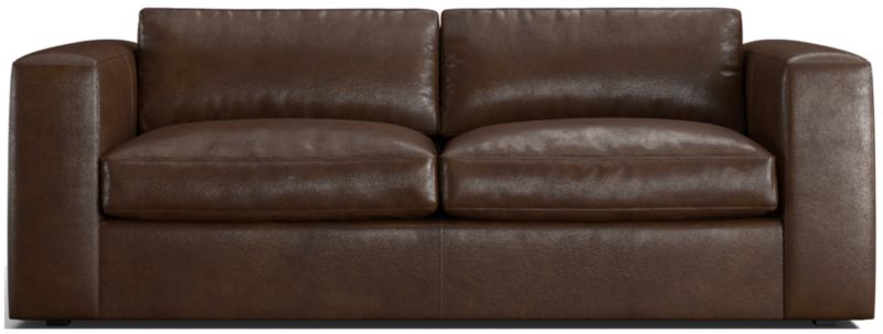 Oceanside Leather Queen Sleeper with Foam Mattress - image 0 of 7