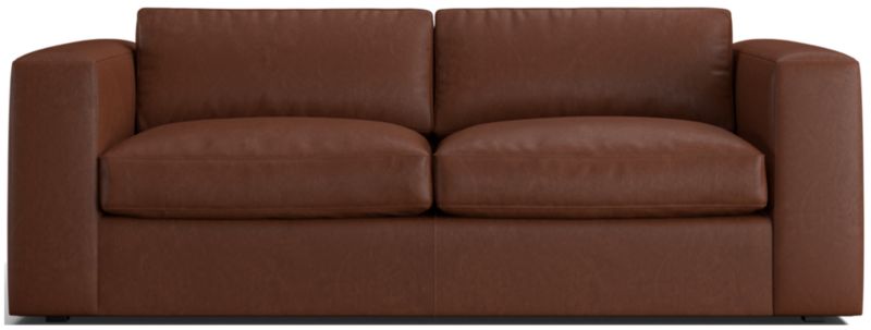 Oceanside Leather Queen Sleeper with Foam Mattress - image 0 of 7