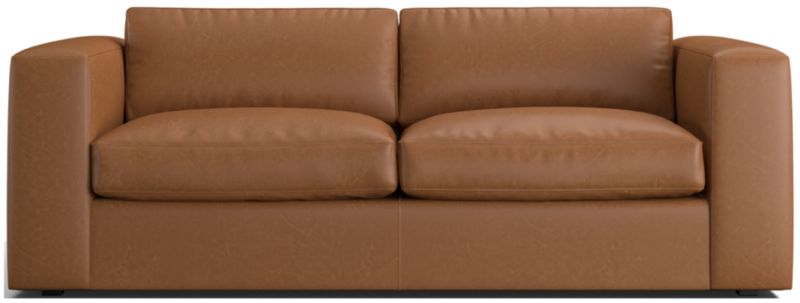 Oceanside Leather Queen Sleeper with Foam Mattress - image 0 of 7